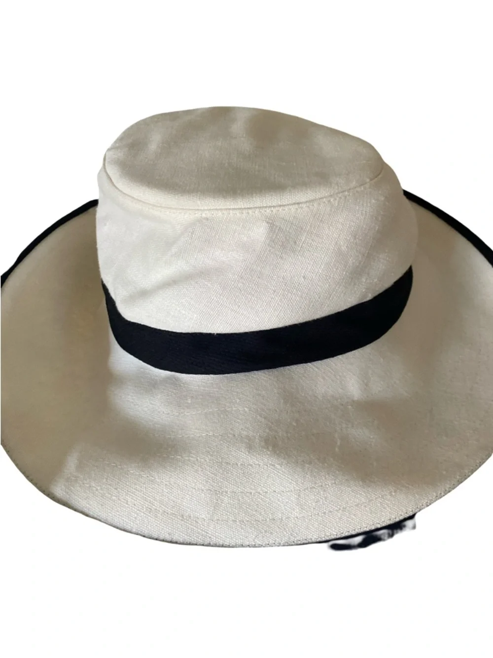 Tilleys Endurables  Brim Sun Hat  Black Trim Cream -XL white black , NWT
